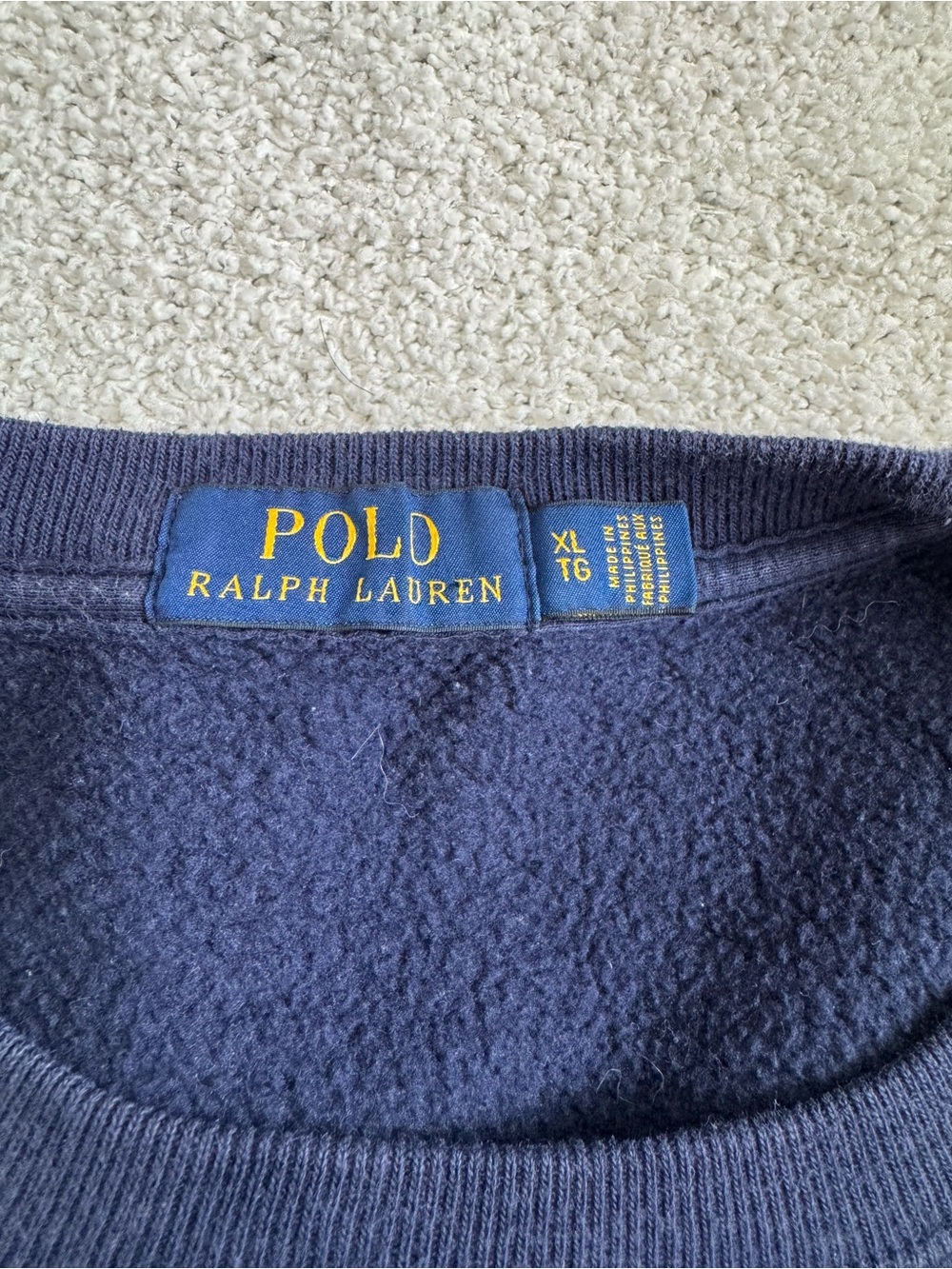 Ralph Lauren Navy Sweatshirt with Polo Bear Graphic - Picture 6 of 6